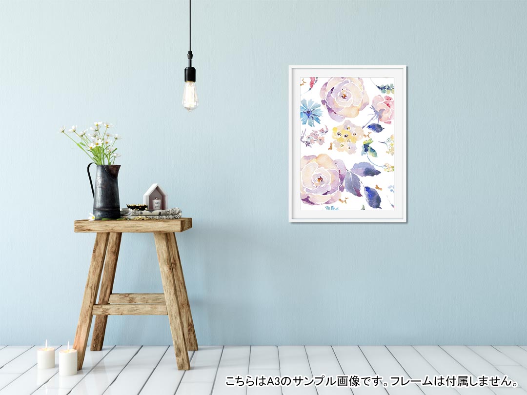 kabeコレのポステッカー ポスター ウォールステッカー シール式ステッカー 飾り 1030mm×1456mm B0 写真 フォト 壁 インテリア おしゃれ 剥がせる wall sticker poster 014674 花　　カラフル｜アングル2