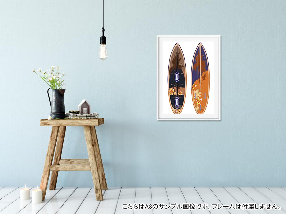 ポスター ウォールステッカー シール式ステッカー 飾り 127×178mm 2L 写真 フォト 壁 インテリア おしゃれ 　剥がせる wall sticker poster 014871 サーフィン　海　夏 2