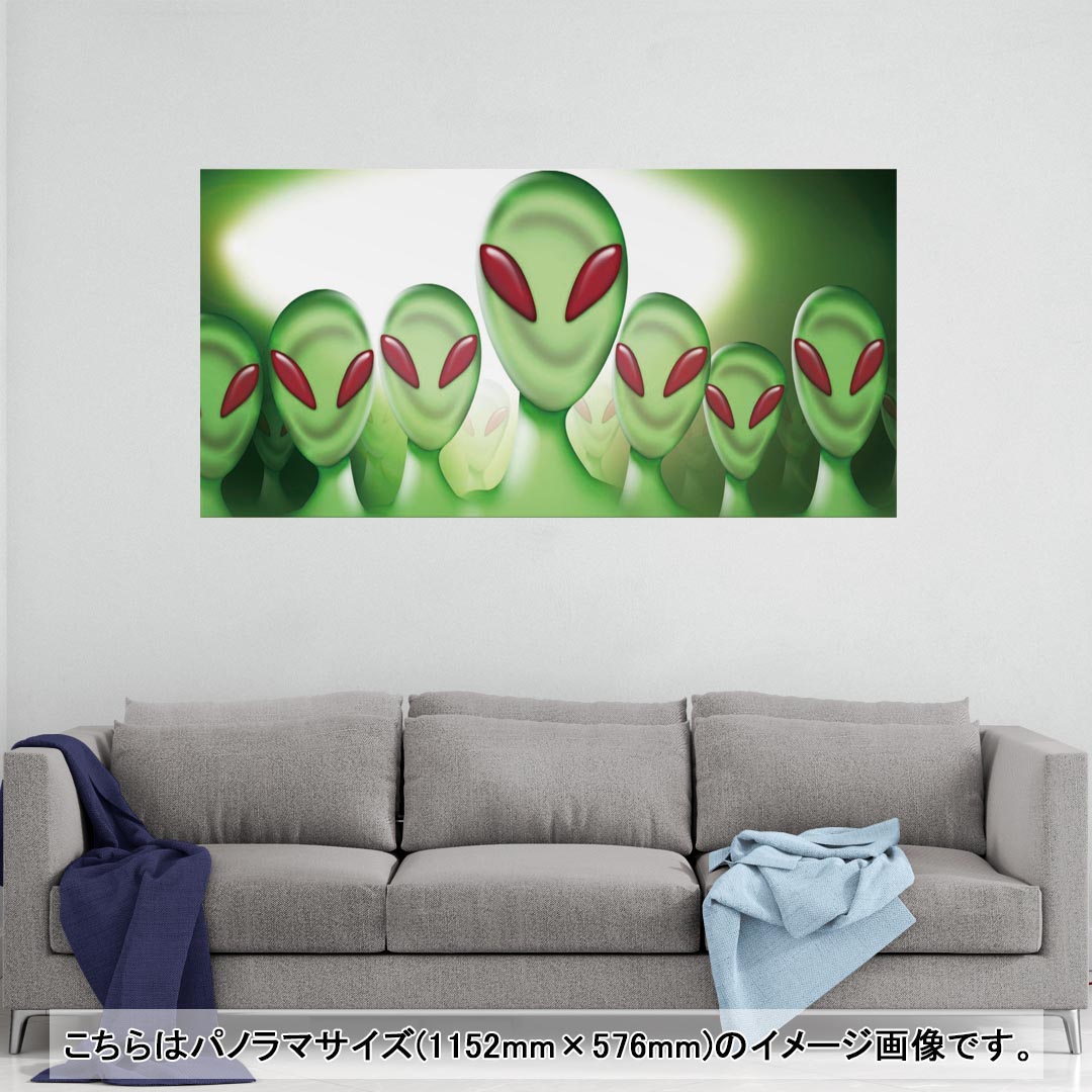 ポスター ウォールステッカー ポステッカー パノラマサイズ ポスターステッカー シール式ステッカー 飾り 1152mm×576mm 写真 フォト 壁 インテリア おしゃれ 剥がせる wall sticker poster 002938 キャラクター　緑
