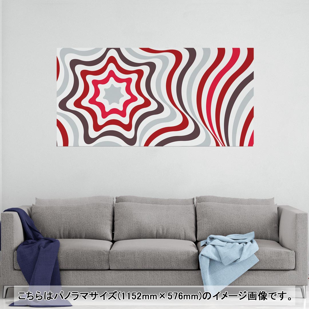 ポスター ウォールステッカー ポステッカー パノラマサイズ ポスターステッカー シール式ステッカー 飾り 1152mm×576mm 写真 フォト 壁 インテリア おしゃれ 剥がせる wall sticker poster 006514 赤　レッド　模様