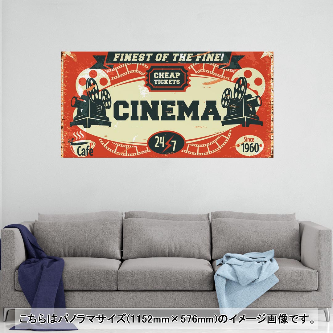 Rakuten - ポスター ウォールステッカー ポステッカー パノラマサイズ ポスターステッカー シール式ステッカー 飾り 1152mm×576mm 写真 フォト 壁 インテリア おしゃれ 剥がせる wall sticker poster 010295 英語　ポスター　赤