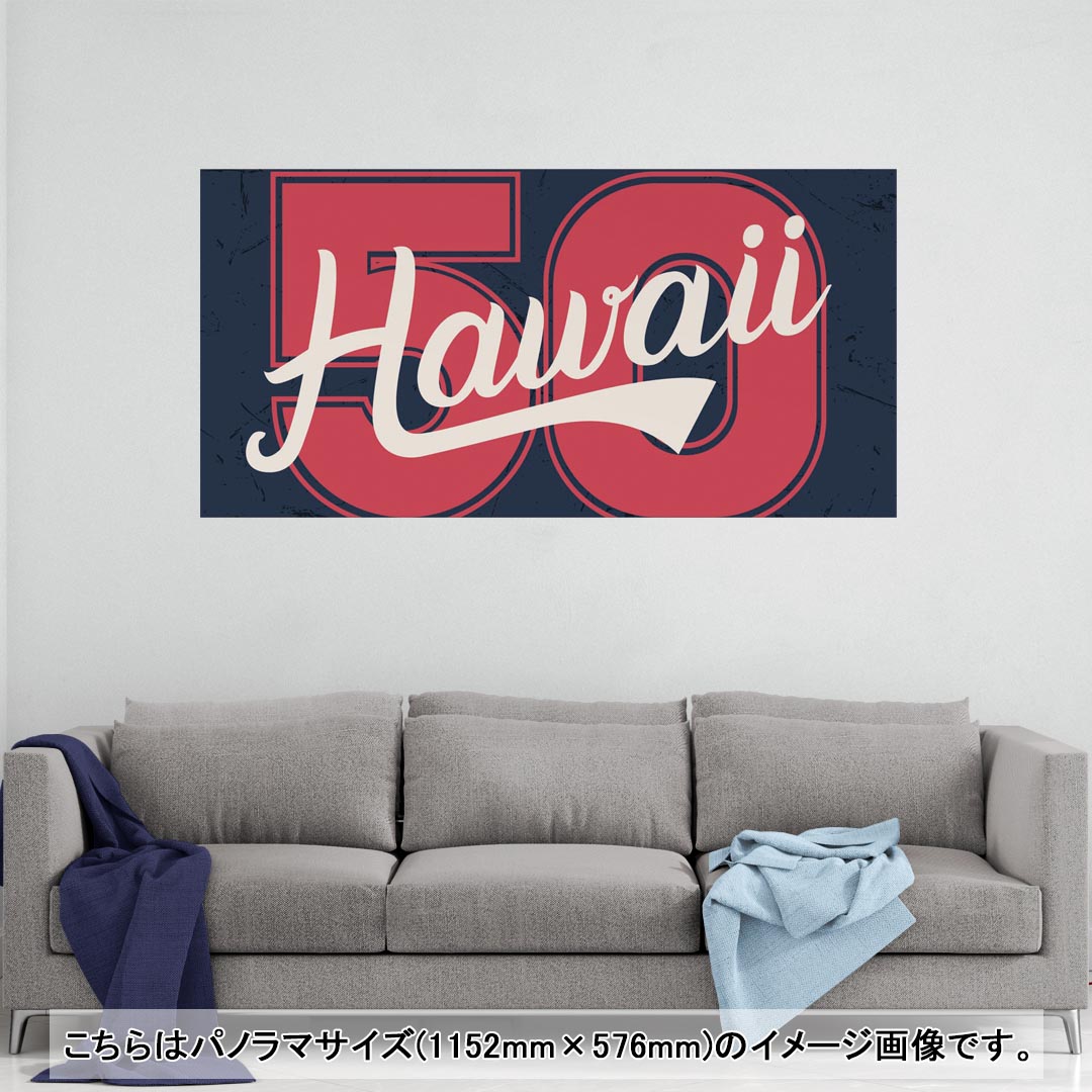 ポスター ウォールステッカー ポステッカー パノラマサイズ ポスターステッカー シール式ステッカー 飾り 1152mm×576mm 写真 フォト 壁 インテリア おしゃれ 剥がせる wall sticker poster 011624 ハワイ　外国　星