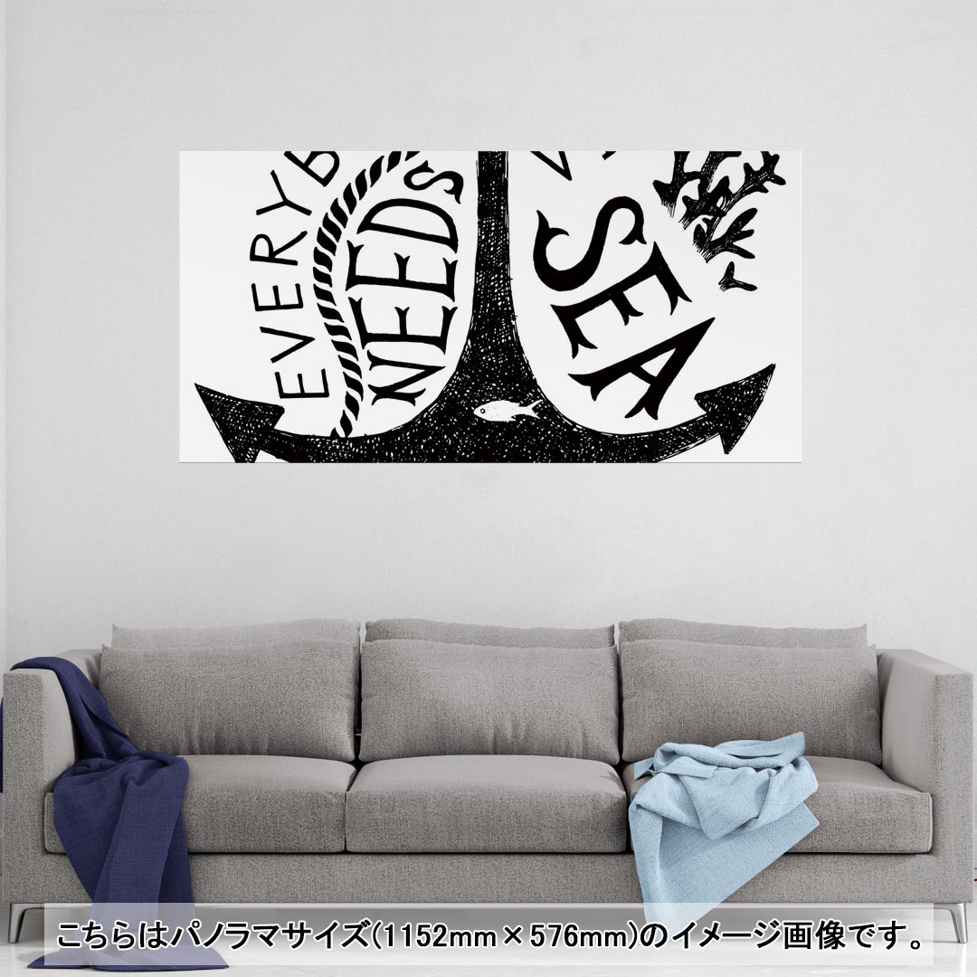 Rakuten - ポスター ウォールステッカー ポステッカー パノラマサイズ ポスターステッカー シール式ステッカー 飾り 1152mm×576mm 写真 フォト 壁 インテリア おしゃれ 剥がせる wall sticker poster 014498 碇　海　英語