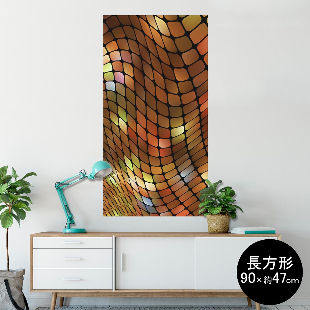 ポスター ウォールステッカー 長方形 シール式ステッカー 飾り 90×47cm Lsize 長方形 壁 インテリア お..