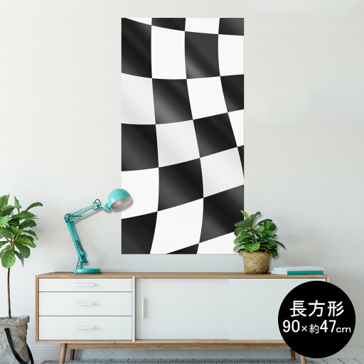 ポスター ウォールステッカー 長方形 シール式ステッカー 飾り 90×47cm Lsize 長方形 壁 インテリア おしゃれ 剥がせる wall sticker poster 000999 チェッカーフラッグ 白黒 ポスター ウォールステッカー 長方形 シール式ステッカー 飾り 90×47cm Lsize 長方形 壁 インテリア おしゃれ 剥がせる wall sticker poster 000999 チェッカーフラッグ 白黒