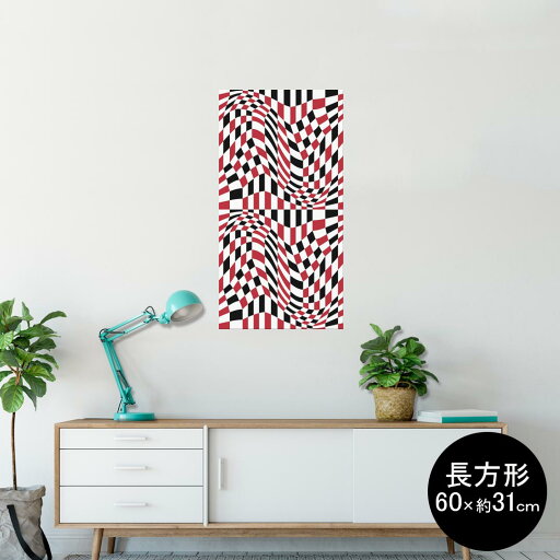 ポスター ウォールステッカー 長方形 シール式ステッカー 飾り 60×31cm Msize 壁 インテリア おしゃれ 剥がせる wall sticker poster 011681 模様 赤 黒 ポスター ウォールステッカー 長方形 シール式ステッカー 飾り 60×31cm Msize 壁 インテリア おしゃれ 剥がせる wall sticker poster 011681 模様 赤 黒
