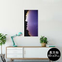 ポスター ウォールステッカー 長方形 シール式ステッカー 飾り 60×31cm Msize 壁 インテリア おしゃれ 剥がせる wall sticker poster 014964 風景 自然 背景 夜空