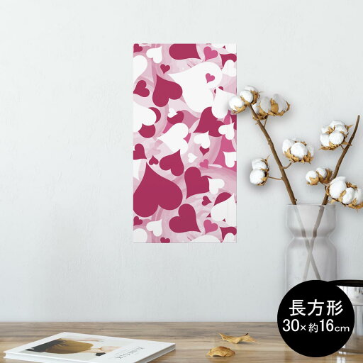 ポスター ウォールステッカー 長方形 シール式ステッカー 飾り 30×16cm Ssize 壁 インテリア おしゃれ 剥がせる wall sticker poster 004462 ハート 模様 ピンク ポスター ウォールステッカー 長方形 シール式ステッカー 飾り 30×16cm Ssize 壁 インテリア おしゃれ 剥がせる wall sticker poster 004462 ハート 模様 ピンク