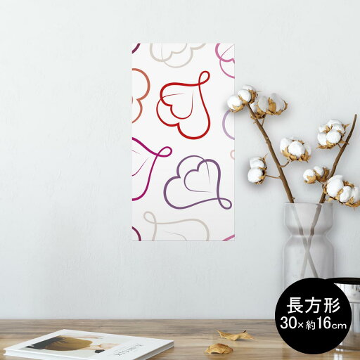 ポスター ウォールステッカー 長方形 シール式ステッカー 飾り 30×16cm Ssize 壁 インテリア おしゃれ 剥がせる wall sticker poster 005405 ハート 模様 ポスター ウォールステッカー 長方形 シール式ステッカー 飾り 30×16cm Ssize 壁 インテリア おしゃれ 剥がせる wall sticker poster 005405 ハート 模様