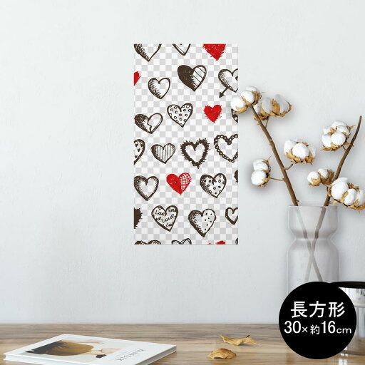 ポスター ウォールステッカー 長方形 シール式ステッカー 飾り 30×16cm Ssize 壁 インテリア おしゃれ 剥がせる wall sticker poster 006485 ハート 模様 ポスター ウォールステッカー 長方形 シール式ステッカー 飾り 30×16cm Ssize 壁 インテリア おしゃれ 剥がせる wall sticker poster 006485 ハート 模様
