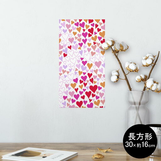 ポスター ウォールステッカー 長方形 シール式ステッカー 飾り 30×16cm Ssize 壁 インテリア おしゃれ 剥がせる wall sticker poster 008656 赤 レッド 模様 ハート ポスター ウォールステッカー 長方形 シール式ステッカー 飾り 30×16cm Ssize 壁 インテリア おしゃれ 剥がせる wall sticker poster 008656 赤 レッド 模様 ハート