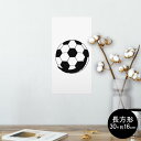 ポスター ウォールステッカー 長方形 シール式ステッカー 飾り 30×16cm Ssize 壁 インテリア おしゃれ 剥がせる wall sticker poster 010180 スポーツ サッカー ボール