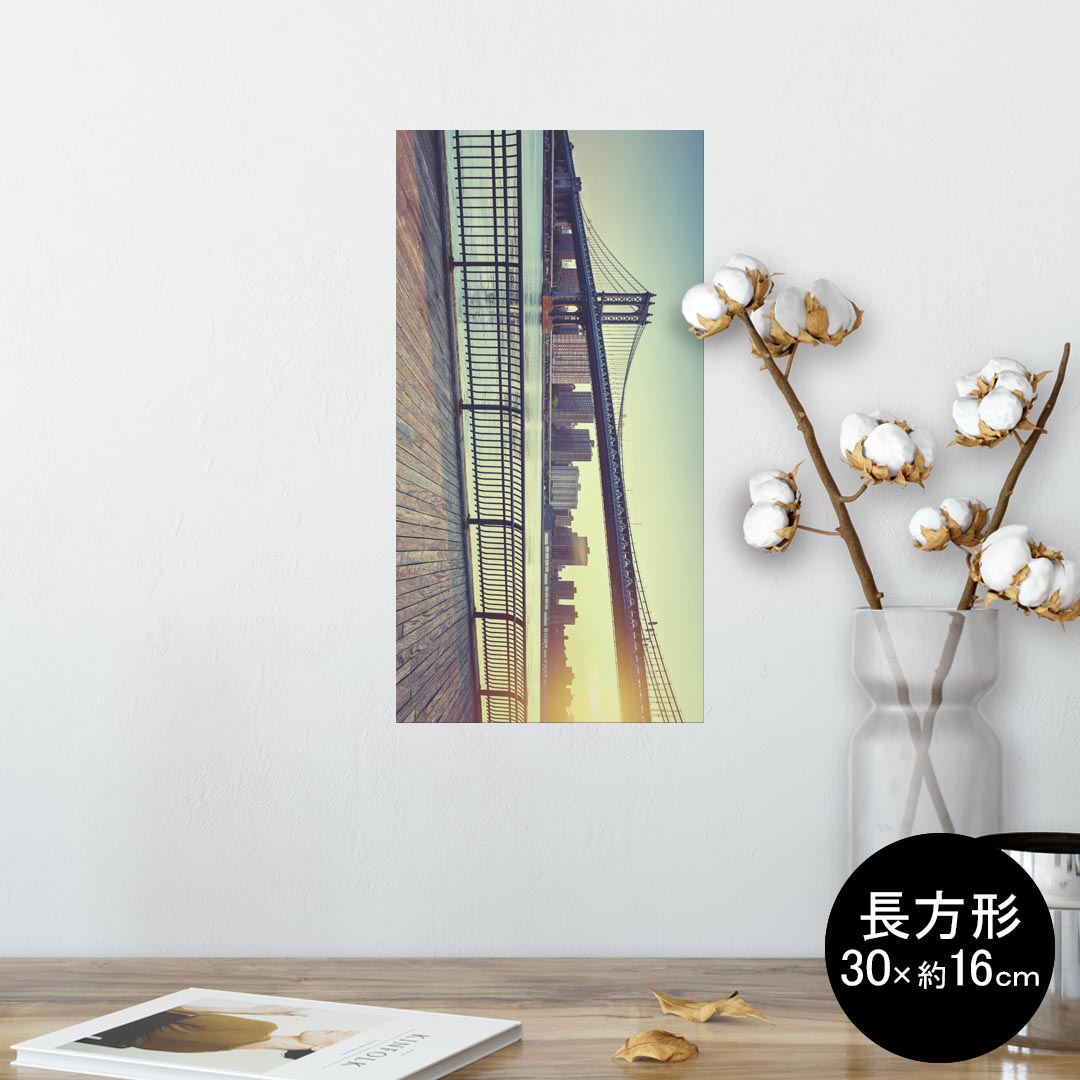 ポスター ウォールステッカー 長方形 シール式ステッカー 飾り 30×16cm Ssize 壁 インテリア おしゃれ　剥がせる wall sticker poster 010770 風景　写真　景色