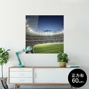 ポスター ウォールステッカー シール式ステッカー 飾り 60×60cm Msize 正方形 壁 インテリア おしゃれ 剥がせる wall sticker poster 001615 フィールド スタジアム サッカー