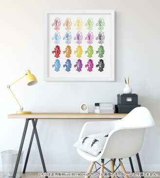 ポスター ウォールステッカー シール式ステッカー 飾り 30×30cm Ssize 正方形 壁 インテリア おしゃれ 剥がせる wall sticker poster 000135 カラフル ロボット 数字
