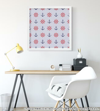 ポスター ウォールステッカー シール式ステッカー 飾り 90×90cm Lsize 正方形 壁 インテリア おしゃれ 剥がせる wall sticker poster 011961 いかり マリン 夏