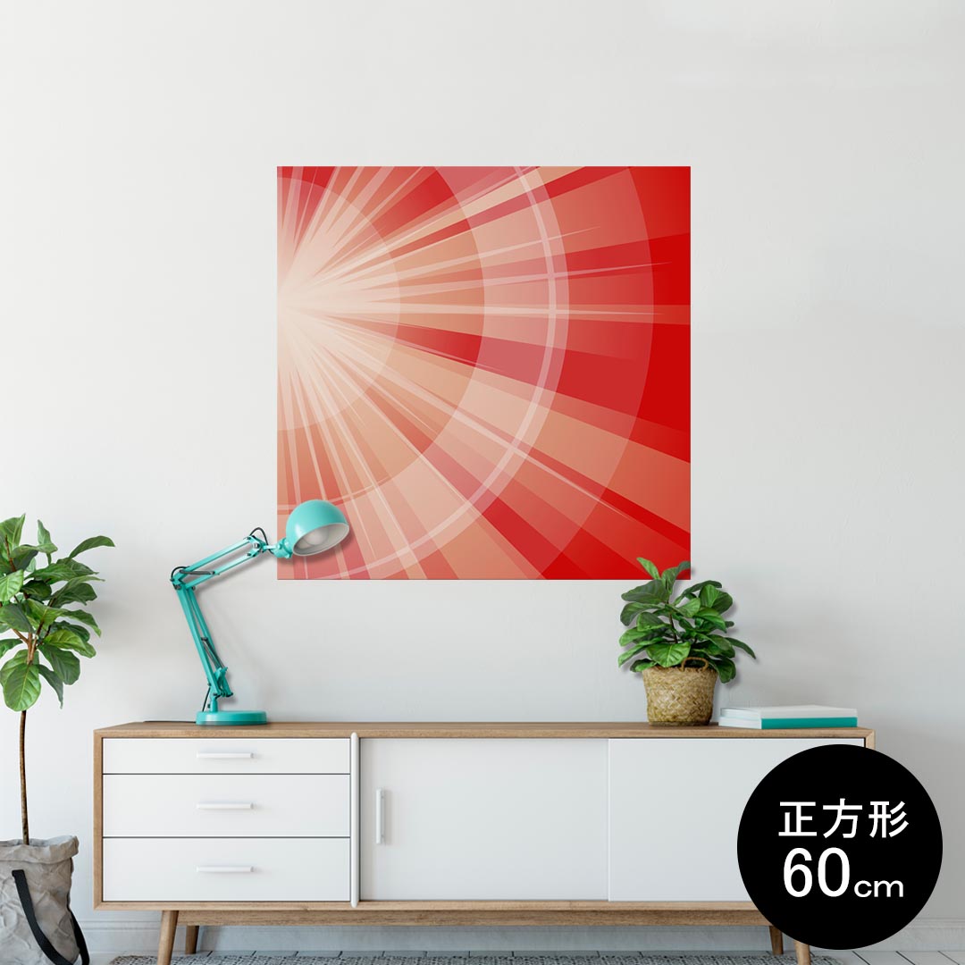 ポスター ウォールステッカー シール式ステッカー 飾り 90×90cm Lsize 正方形 壁 インテリア おしゃれ　剥がせる wall sticker poster 002045 シンプル　赤