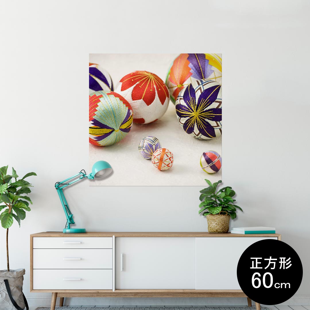 ポスター ウォールステッカー シール式ステッカー 飾り 90×90cm Lsize 正方形 壁 インテリア おしゃれ　剥がせる wall sticker poster 002602 日本語・和柄 日本　遊び　写真