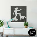ポスター ウォールステッカー シール式ステッカー 飾り 90×90cm Lsize 正方形 壁 インテリア おしゃれ 剥がせる wall sticker poster 002771 スポーツ イラスト