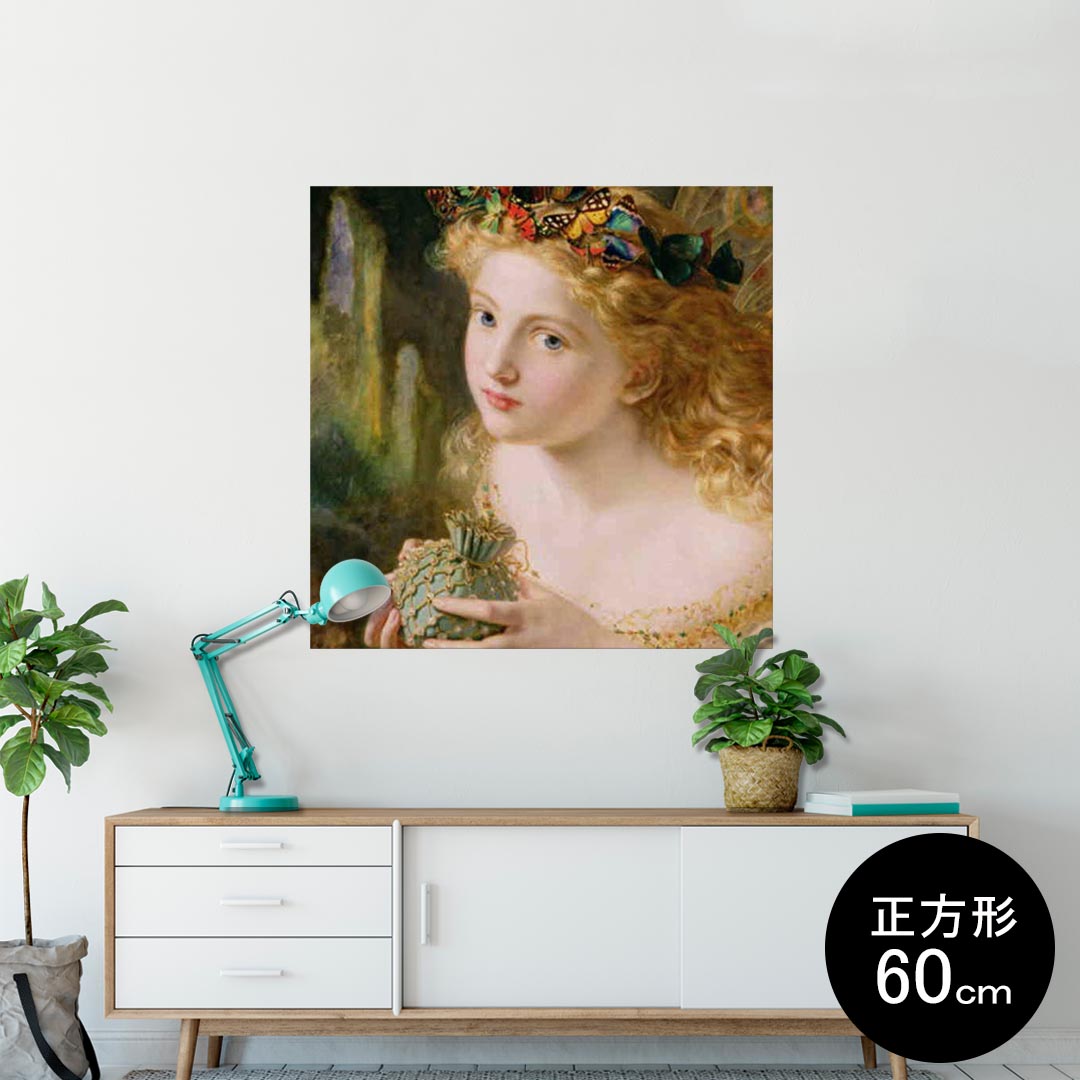 ポスター ウォールステッカー シール式ステッカー 飾り 90×90cm Lsize 正方形 壁 インテリア おしゃれ　剥がせる wall sticker poster 003199 人物　絵画　イラスト