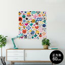 ポスター ウォールステッカー シール式ステッカー 飾り 60×60cm Msize 正方形 壁 インテリア おしゃれ 剥がせる wall sticker poster 006460 ハート イラスト 模様
