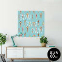 ポスター ウォールステッカー シール式ステッカー 飾り 60×60cm Msize 正方形 壁 インテリア おしゃれ 剥がせる wall sticker poster 011158 水着 夏 人物