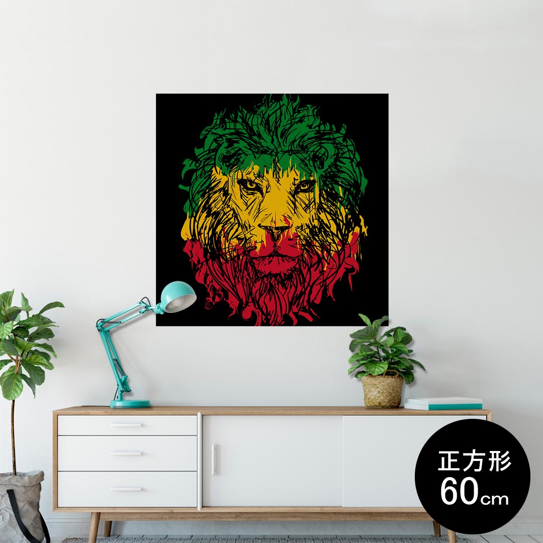 ポスター ウォールステッカー シール式ステッカー 飾り 60×60cm Msize 正方形 壁 インテリア おしゃれ..