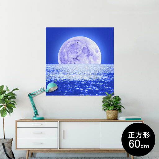 ポスター ウォールステッカー シール式ステッカー 飾り 60×60cm Msize 正方形 壁 インテリア おしゃれ 剥がせる wall sticker poster 011813 月 海 夜 ポスター ウォールステッカー シール式ステッカー 飾り 60×60cm Msize 正方形 壁 インテリア おしゃれ 剥がせる wall sticker poster 011813 月 海 夜