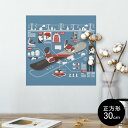 ポスター ウォールステッカー シール式ステッカー 飾り 30×30cm Ssize 正方形 壁 インテリア おしゃれ 剥がせる wall sticker poster 001209 スノーボード スポーツ