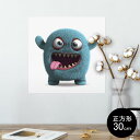 ポスター ウォールステッカー シール式ステッカー 飾り 30×30cm Ssize 正方形 壁 インテリア おしゃれ 剥がせる wall sticker poster 003431 モンスター キャラクター