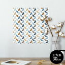 ポスター ウォールステッカー シール式ステッカー 飾り 30×30cm Ssize 正方形 壁 インテリア おしゃれ 剥がせる wall sticker poster 005296 うさぎ シンプル 柄