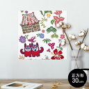 ポスター ウォールステッカー シール式ステッカー 飾り 30×30cm Ssize 正方形 壁 インテリア おしゃれ 剥がせる wall sticker poster 005541 沖縄 イラスト カラフル