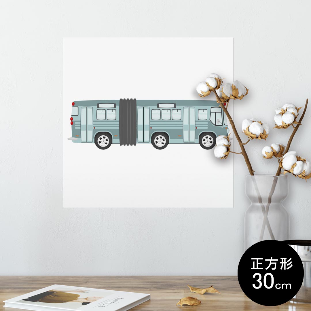 ポスター ウォールステッカー シール式ステッカー 飾り 30×30cm Ssize 正方形 壁 インテリア おしゃれ　剥がせる wall sticker poster 010323 乗り物　車　緑
