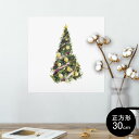 ポスター ウォールステッカー シール式ステッカー 飾り 30×30cm Ssize 正方形 壁 インテリア おしゃれ 剥がせる wall sticker poster 013727 クリスマス ツリー