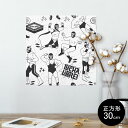 ポスター ウォールステッカー シール式ステッカー 飾り 30×30cm Ssize 正方形 壁 インテリア おしゃれ 剥がせる wall sticker poster 014134 プロレス マスク キャラクター