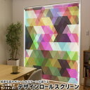 1cm単位サイズオーダー ロールスクリーン ロールカーテン オーダーメイド タチカワ 日本製 間仕切り カーテン 採光 非遮光 目隠し UVカット カーテンレール チェーン式 プル式 000494 その他 チェック カラフル(3)