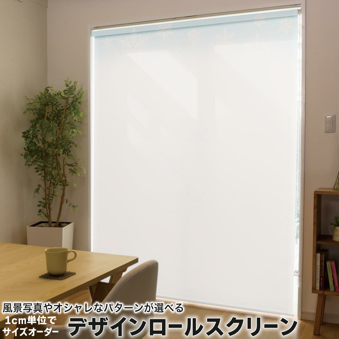 1cm単位サイズオーダー ロールスクリーン ロールカーテン オーダーメイド タチカワ 日本製 間仕切り カーテン 採光 非遮光 目隠し UVカット カーテンレール チェーン式 プル式 001468 その他 雪 冬