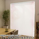 1cm単位サイズオーダー ロールスクリーン ロールカーテン オーダーメイド タチカワ 日本製 間仕切り カーテン 採光 非遮光 目隠し UVカット カーテンレール チェーン式 プル式 002021 ラグジュアリー ピンク しゃぼん玉