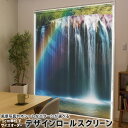 1cm単位サイズオーダー ロールスクリーン ロールカーテン オーダーメイド タチカワ 日本製 間仕切り カーテン 採光 非遮光 目隠し UVカット カーテンレール チェーン式 プル式 033783 滝 白滝(3)