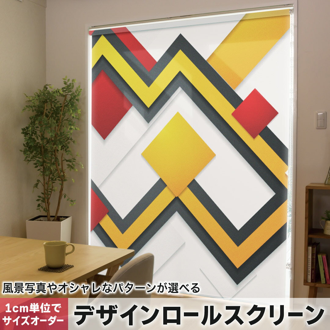 1cm単位サイズオーダー ロールスクリーン ロールカーテン オーダーメイド タチカワ 日本製 間仕切り カーテン 採光 非遮光 目隠し UVカット カーテンレール チェーン式 プル式 008224 クール オレンジ　黒　ブラック　ライン