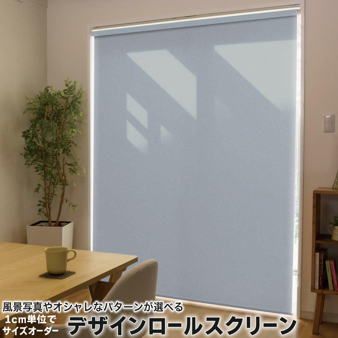 1cm単位サイズオーダー ロールスクリーン ロールカーテン オーダーメイド タチカワ 日本製 間仕切り カーテン 採光 非遮光 目隠し UVカット カーテンレール チェーン式 プル式 008986 その他 シンプル 無地 グレー