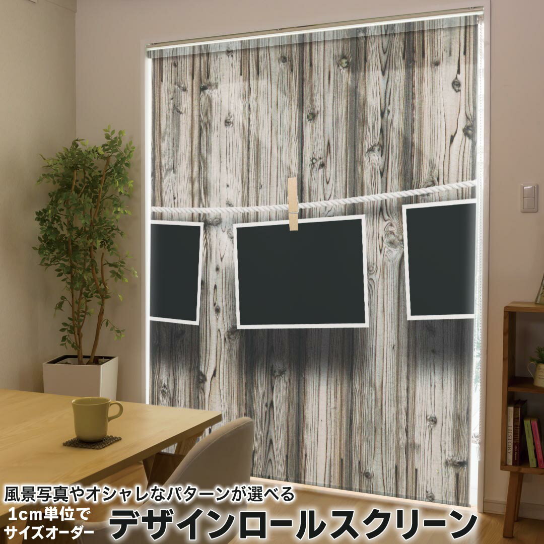 1cm単位サイズオーダー ロールスクリーン ロールカーテン オーダーメイド タチカワ 日本製 間仕切り カーテン 採光 非遮光 目隠し UVカット カーテンレール チェーン式 プル式 009166 写真　風景　シンプル
