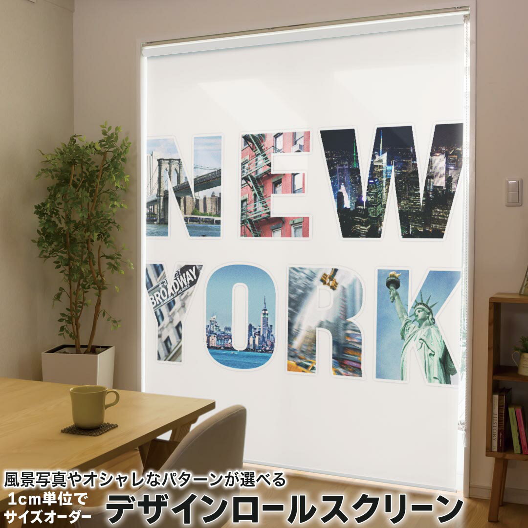 1cm単位サイズオーダー ロールスクリーン ロールカーテン オーダーメイド タチカワ 日本製 間仕切り カーテン 採光 非遮光 目隠し UVカット カーテンレール チェーン式 プル式 009534 外国 風景 景色 写真