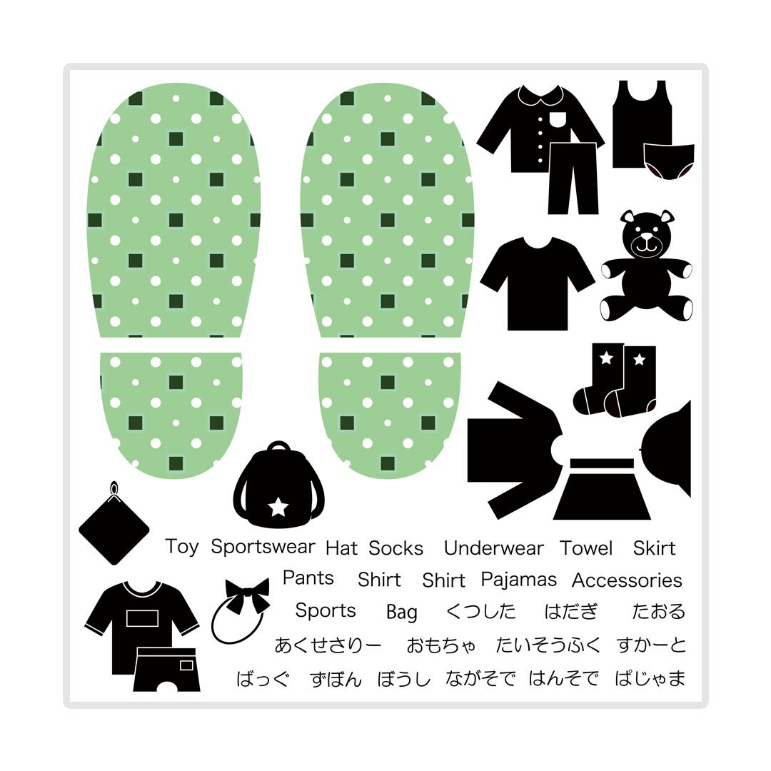 デザイン靴置きステッカー　くつおき　マーク　くつ　収納　シール　ステッカー　整理整頓　ウォールス..