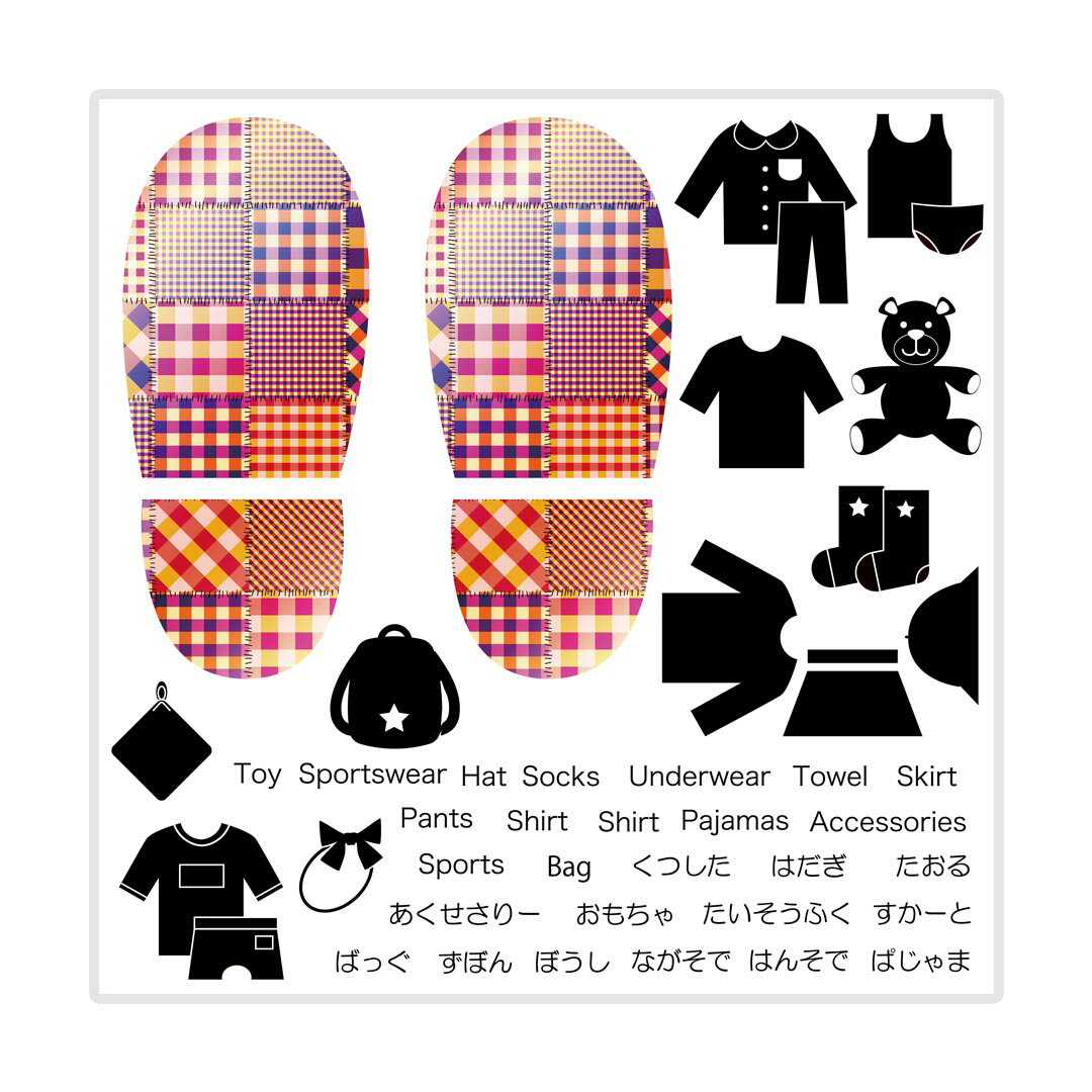 デザイン靴置きステッカー　くつおき　マーク　くつ　収納　シール　ステッカー　整理整頓　ウォールス..