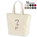 選べる10カラー デザイントートバッグ Lsize キャンバス デイパック バッグ レディースバッグ 022274 名前 wood ウッド(4)