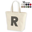 選べる10カラー デザイントートバッグ Lsize キャンバス デイパック バッグ レディースバッグ 019198 フォント 文字 r アルファベット(4)
