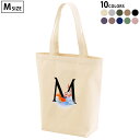 選べる10カラー デザイントートバッグ Msize キャンバス デイパック バッグ レディースバッグ 019455 文字 m アルファベット