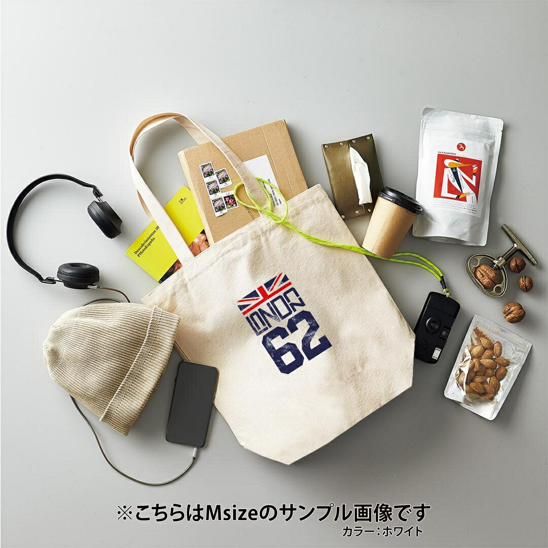 デザイントートバッグ Msize キャンバス デイパック バッグ レディースバッグ ホワイト ブラック ネイビー white black navy010992 ロンドン　外国　国旗