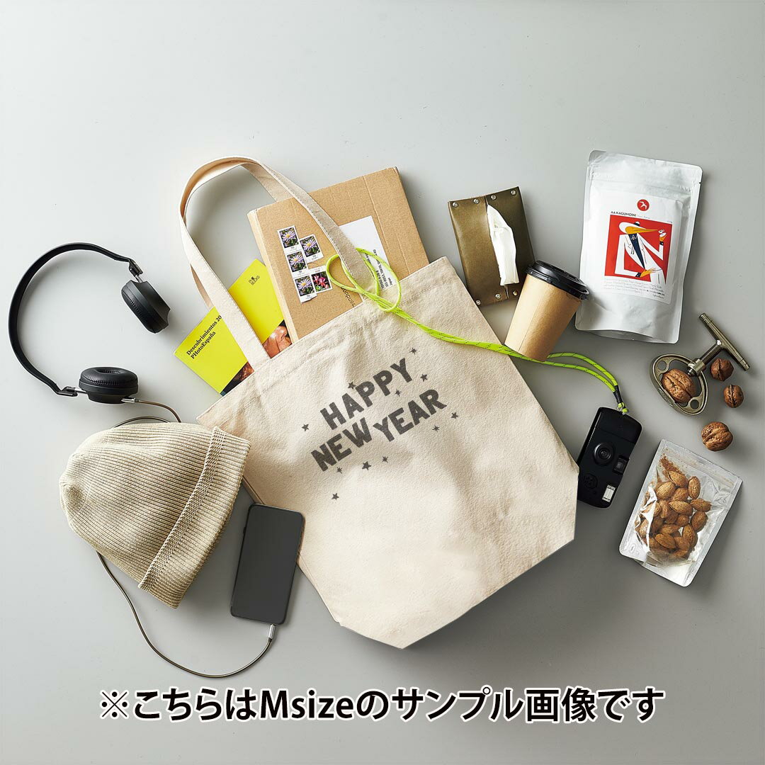 選べる10カラー デザイントートバッグ Lsize キャンバス デイパック バッグ レディースバッグ 019990 お正月 文字 happy new year